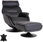 Relaxsessel mit Hocker HWC-K99, Fernsehsessel Sessel, Wippfunktion drehbar,...