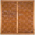 &Auml;TNA Weidengeflechtzaun 180 x 180 cm, braun gebeizte Weide - Braun