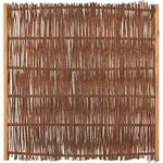 FUEGO Weidengeflechtzaun m. seitl. Rahmen 120 x 120 cm - Braun