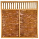 VESUV Weidengeflechtzaun 180 x 180 cm, braun gebeizte Weide - Braun