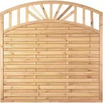 T&J FREIBURG Zaunelement Doppelbogen 180x180/160 - Gr&uuml;n