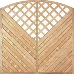 T&J MAXI DIAGONAL RANK Lamellenzaun Diagonal Bogen Rank 180 x 180/160 cm - Gr&uuml;n