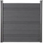 HOME DELUXE - WPC Sichtschutzzaun CALLADO - Anthrazit, 1x Element + 2x Pfosten -