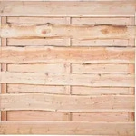 LOLLAND-Serie L&auml;rche, 180 x 180 cm, 3 Riegel, drehbar Bretter s&auml;gerau ca....