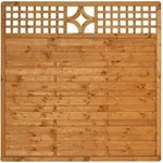 Zaun Hauptelement Konsta Livia 180 x 180 cm kirschbaum - Braun