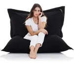 Lazy Bag Sitzsack XXL 400 Liter Schwarz &ndash; Riesensitzsack f&uuml;r Indoor &...