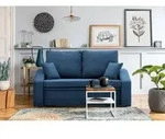 Sofa mit schlaffunktion DORMA 148x86cm, Komfortables Sofa mit Bettkasten, Dunkelblau