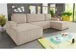 Wohnlandschaft mit Schlaffunktion Totti - U-Form Couch, Schlafsofa mit...
