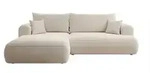 Selsey Ecksofa OVO mit Schlaffunktion, Bettkasten, Ottomane links, Boucle-Bezug in