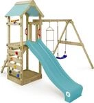 Spielturm Wickey FreeFlyer mit Schaukel und Rutsche in Himmelblau