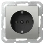 Gira SCHUKO-Steckdose 4466600 Edelstahl ohne Krallen - Silber