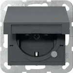 Gira SCHUKO-Steckd. KD Kontroll + SP System 55 Anthrazit 455228 - Grau