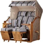 Strandkorb Komplettset - bene living - Schleswig Pinie - PE mokka - Modell 555 -
