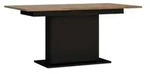 Esstisch Brolo ausziehbar 160-200x90 cm Gestell Perlschwarz Tischplatte Catania Eiche
