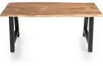 SalesFever Tisch | Akazie Massiv Natur | Baumkante 3,5 cm stark | 140 x 80 