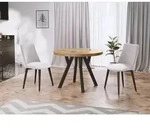 Designer Runder Ausziehbarer Esstisch - Loft-Stil, Industriell, Platzsparend -
