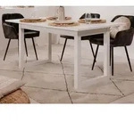 Esstisch "Malta" in wei&szlig; K&uuml;chentisch ausziehbar 160 - 200 x 90 cm bis 8...