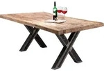 SIT M&ouml;bel Esstisch 220 x 100 cm | 50 mm Tischplatte | Teak-Holz natur 