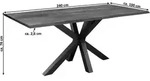 Esstisch Baumkante massiv Akazie nussbaum 240 x 100 schwarz SPYRO - Braun