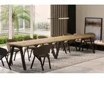Endo-M&ouml;bel XXL Esstisch Lungo 130cm - 405cm ausziehbar bis 12 Personen...