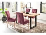 Esszimmertisch Lincoln | Wildeiche massiv | U-Gestell | 160 x 90