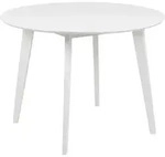 Actona Roxby, Rundform, Fester Tisch, Wei&szlig;, MDF-Platten, Haus, 4 Bein(e) - Wei&szlig;