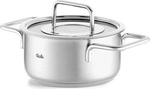 Fissler Pure Collection / Edelstahl-Kochtopfset, 4-teilig, T&ouml;pfe mit Glas-Deckel (2
