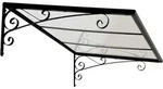Palram - Canopia Vordach Venus 1350 Anthrazit 88x136x36 cm - Schwarz