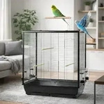 Gro&szlig;er Vogelk&auml;fig Wellensittich Kanarien Gro&szlig;sittich mit Freisitz -...