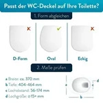 Toiletbrille Antibacterieel Ovaal Wit Duroplast/Roestvrij Staal Softclose