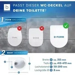 BENKSTEIN Premium Toilettendeckel - antibakteriell D-Form wei&szlig; - Absenkautomatik -