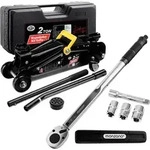 DEUBA&reg; 2t Wagenheber hydraulisch 135-330mm Set inkl. Gummiauflage