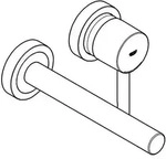 Grohe Essence 2-Loch-Waschtischbatterie, Ausladung 230mm, Wandmontage, 29193DA1
