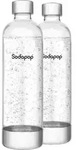 SODAPOP PET-Flaschen 0,85L 2er-Set f&uuml;r Cooper - Grau/Transparent