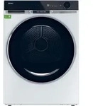 Haier HD90-A3Q397U1-S, Freistehend, Frontlader, W&auml;rmepumpe, Wei&szlig;, Drehregler,