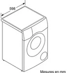 Bosch Serie 8 WNC254A0FR, Frontlader, Freistehend, Wei&szlig;, Links, Schwarz, Silber,