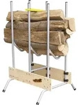 wolfcraft GmbH 5121000, Holzscheittr&auml;ger, Metall, Holz, Schwarz, Grau, Holz,...