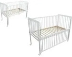 Kinderbett / Beistellbett / Babybett 2in1 120x60cm wei&szlig; - Wei&szlig;