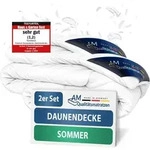 DormiGood | Premium Daunendecke | 2er Set 135x200 cm | Sommerdecke | 100% Daunen
