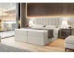 MEBLINI Boxspringbett mit Bettkasten - Gepolstert Doppelbett mit Matratze und Topper
