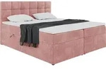MEBLINI Boxspringbett mit Bettkasten - Gepolstert Doppelbett mit Matratze und Topper