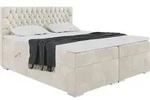 MEBLINI Boxspringbett mit Bettkasten - Gepolstert Doppelbett mit Matratze und Topper