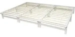 Homestyle4u Holzbett 270x200 cm XXXL mit Lattenrost Familienbett Palettenbett -...