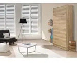 Schrankbett Wandbett vertikal VB 90x200 ausklappbar - eiche sonoma - Beige