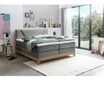 Belanoti Riviera Boxspringbett 160x200 Eiche 7-Zonen Taschenfederkern Matratze inkl