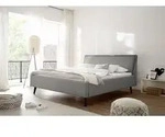 Doppelbett Estee 180x200cm mit Stauraum - hellgrau/schwarz - Grau