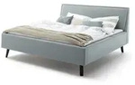 Doppelbett Estee 140x200cm mit Stauraum - eisblau/schwarz - Blau