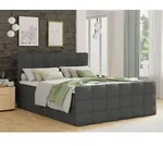 Boxspringbett Best Lux mit Fu&szlig;teil, 2 Bettk&auml;sten, Bonell-Matratze und Topper