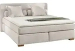 Boxspringbett - Beige - Cord - 180 x 200 cm - Beige/Braun
