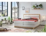 Belanoti Age Boxspringbett 180x200 Eiche 7-Zonen Taschenfederkern Matratze inkl Visco